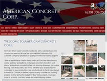Tablet Screenshot of americanconcreteonline.com